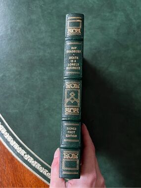 Collectible Signed Hardcover Book Death Is A Lonely Business by Ray Bradbury
